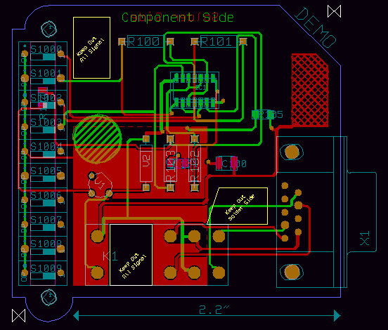 Abbildung 4-9: Layout mit Füllflächen